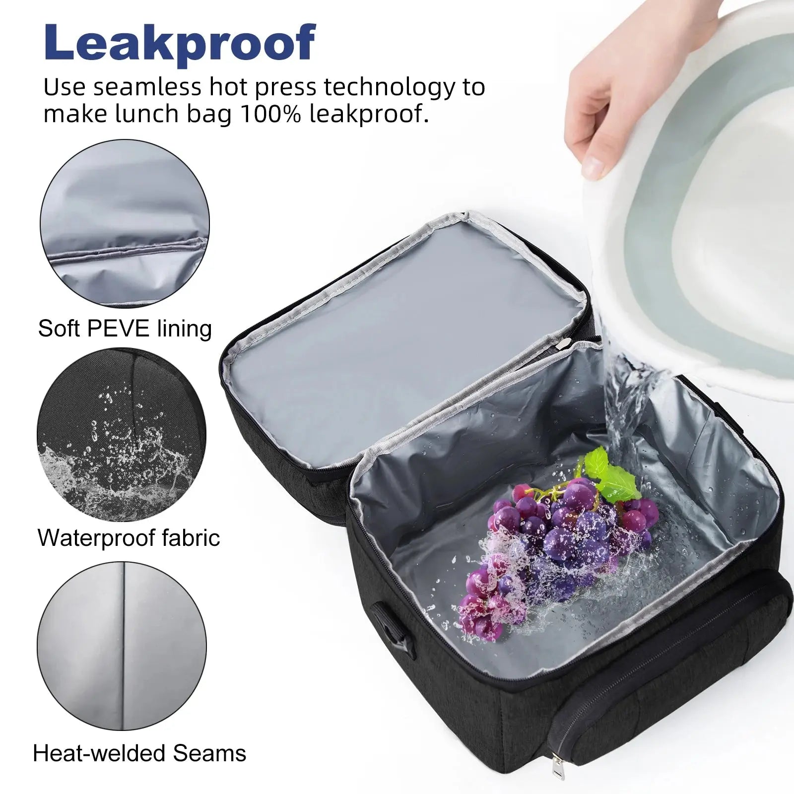 Double Insulated Lunch Bag Layer Portable Thermal Lunch Box - Suncollections