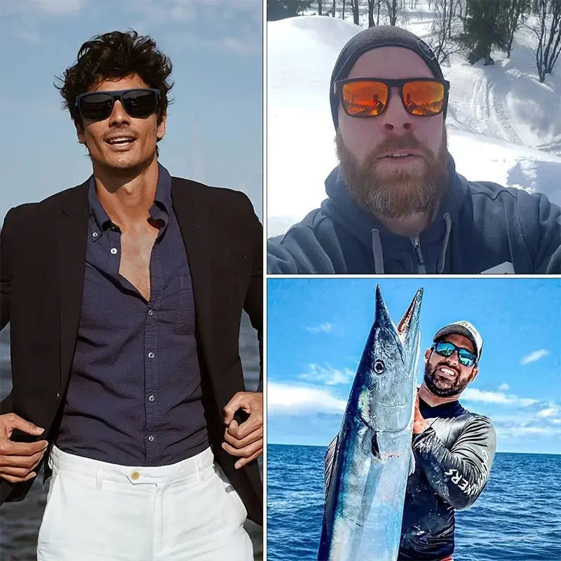 Fashion Vintage Square Polarized Sunglasses Men Women Driving Fishing Luxury Brand Designer Sun Glasses Driver's Eyewear UV400 - Suncollections