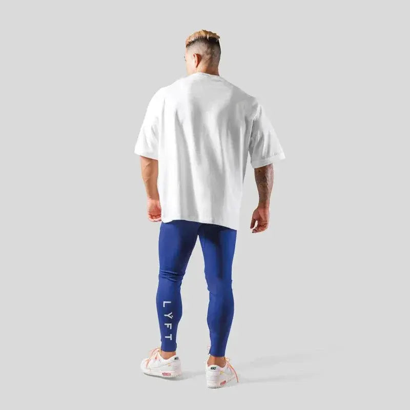 LYFT Men T-Shirt Summer Oversize T Shirts Fashion Cotton Letter Print Shirt Sports Training Pattern Casual Streetwear Male Tees Suncollections