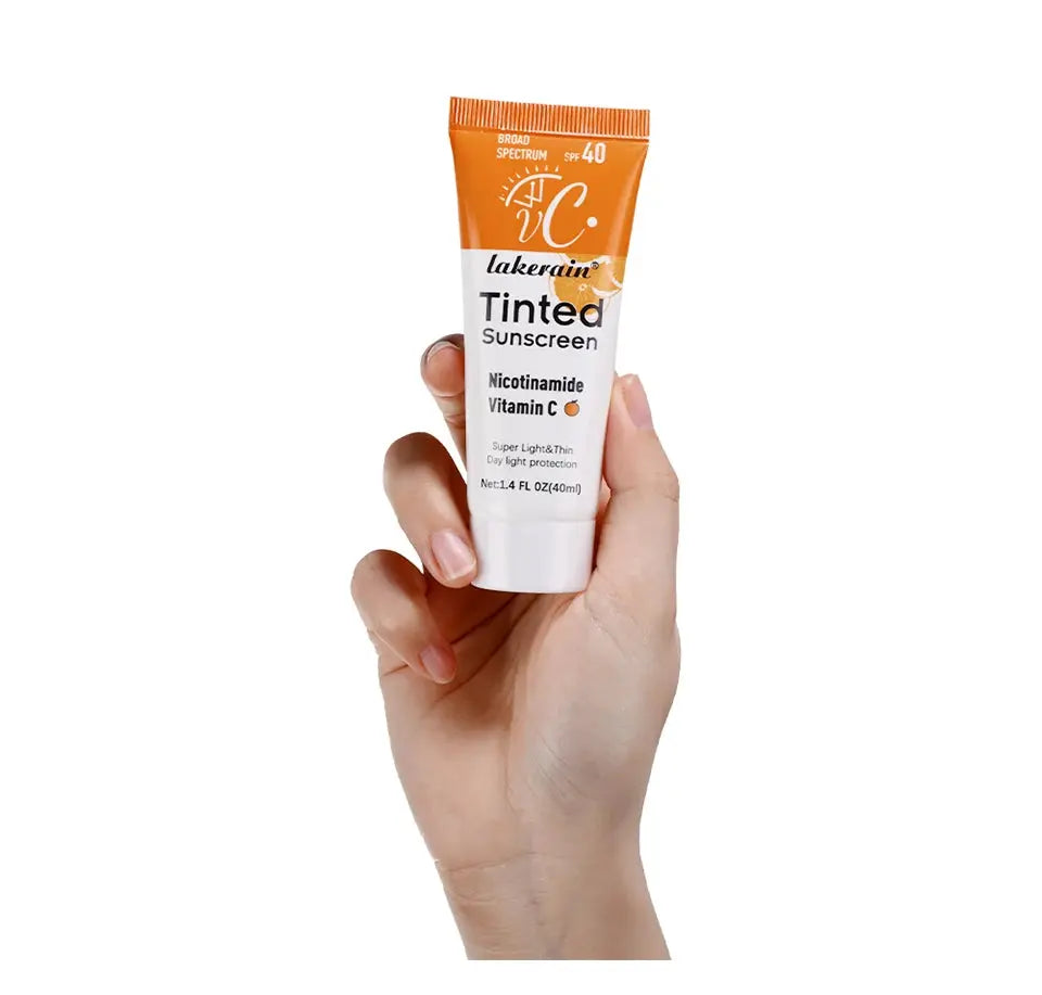 Vitamin C Tinted Sunscreen With SPF 40 Hydrating Mineral Sunscreen With Zinc Oxide & Titanium UV Protectio Dioxide Healthy Glow - Suncollections