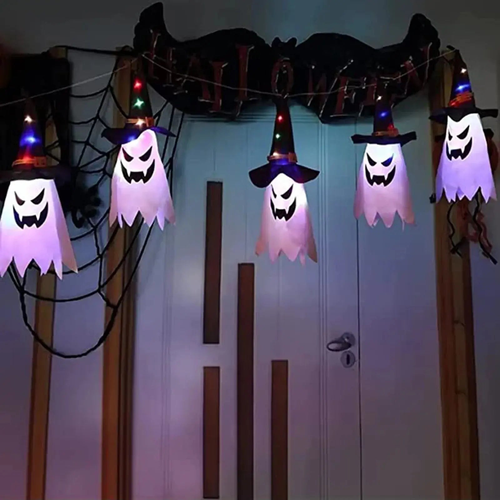 Halloween Wizard Hat Lamp Decoration Funny LED Lamp Halloween Atmosphere Indoor Outdoor Garden Party Home Decoration Supplies Suncollections