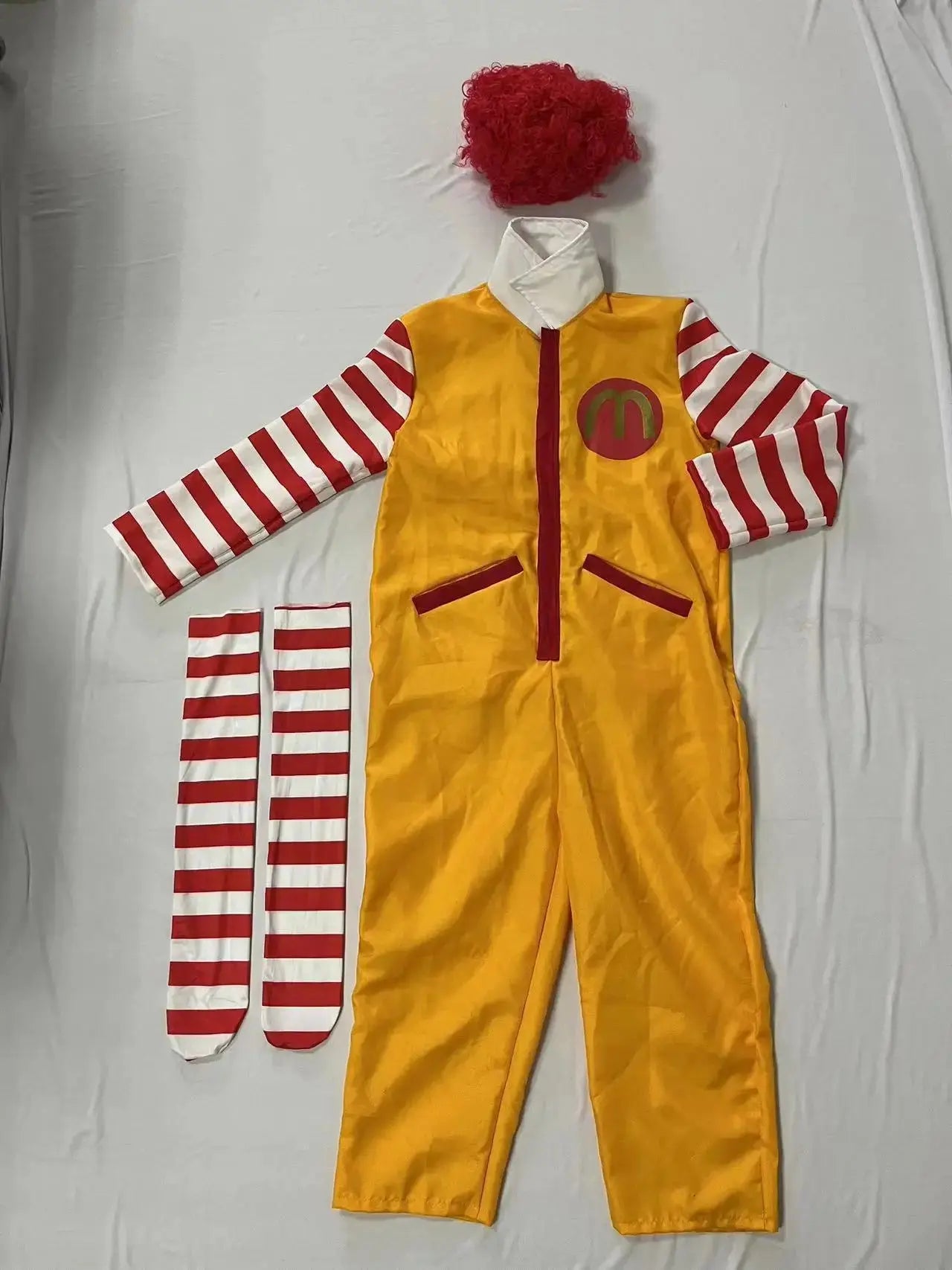 Fast food worker cosplay costume costume costume costume party cosplay clown character welcome Halloween costume Suncollections