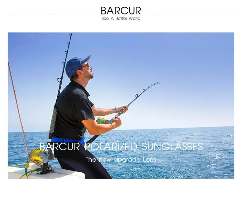 BARCUR Design TR90 Sunglasses Men Polarized Light Weight Sports Sun Glasses Women Eyewear Accessory Oculos UVAB Protection - Suncollections