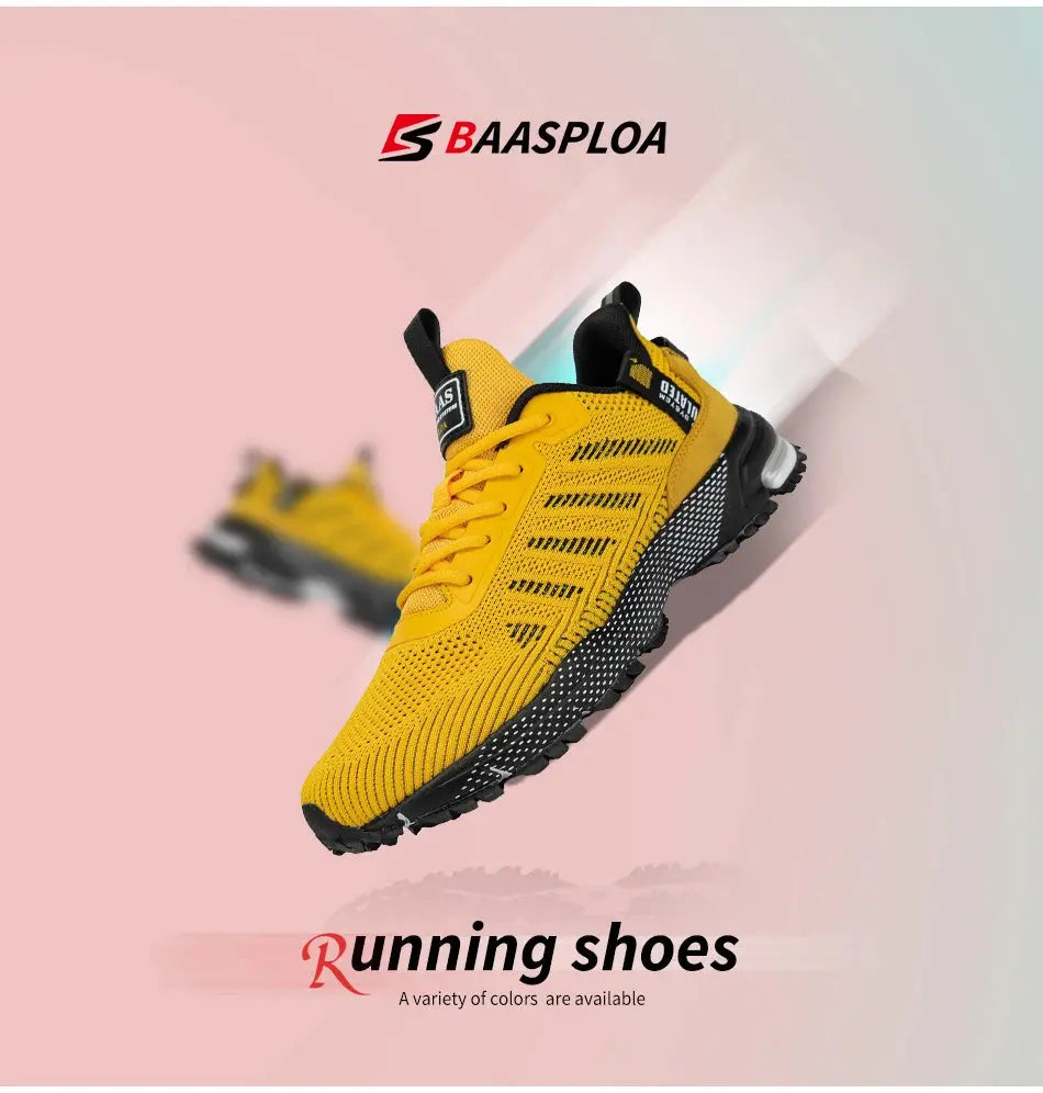 Baasploa 2022 New Male Sneakers Shoes Breathable Mesh Men Running Shoes Outdoor Grass  Walking Gym Shoes For Men Plus size 41-50 Suncollections