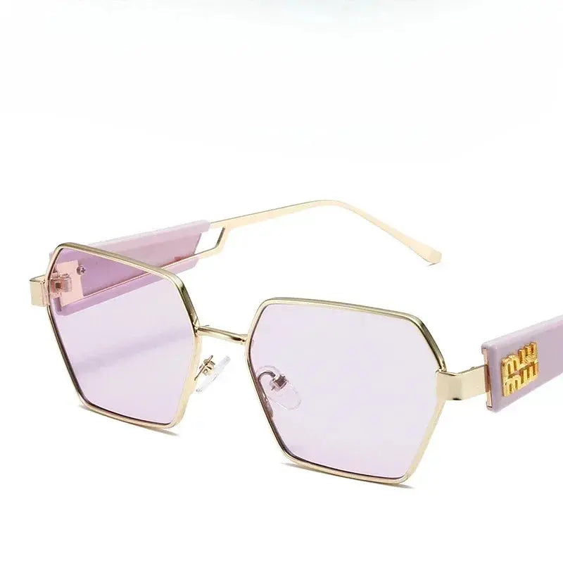 2025 High Quality Rectangle Sunglasses Women Metal Frame Glasses Fashion Brand Designer Vintage Eyewear UV Gafas De Sol Mujer - Suncollections