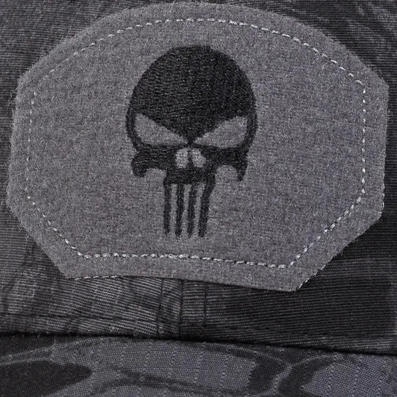 Unisex Skull Embroidered Top with Patch Breathable Baseball Caps Spring and Autumn Outdoor Adjustable Casual Hat Sunscreen Hat - Suncollections