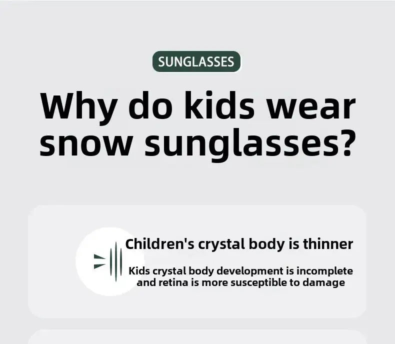 Fashionable, lightweight boys' sunglasses, durable, comfortable, UV resistant, exquisite, snow covered, little girls' sunglasses - Suncollections