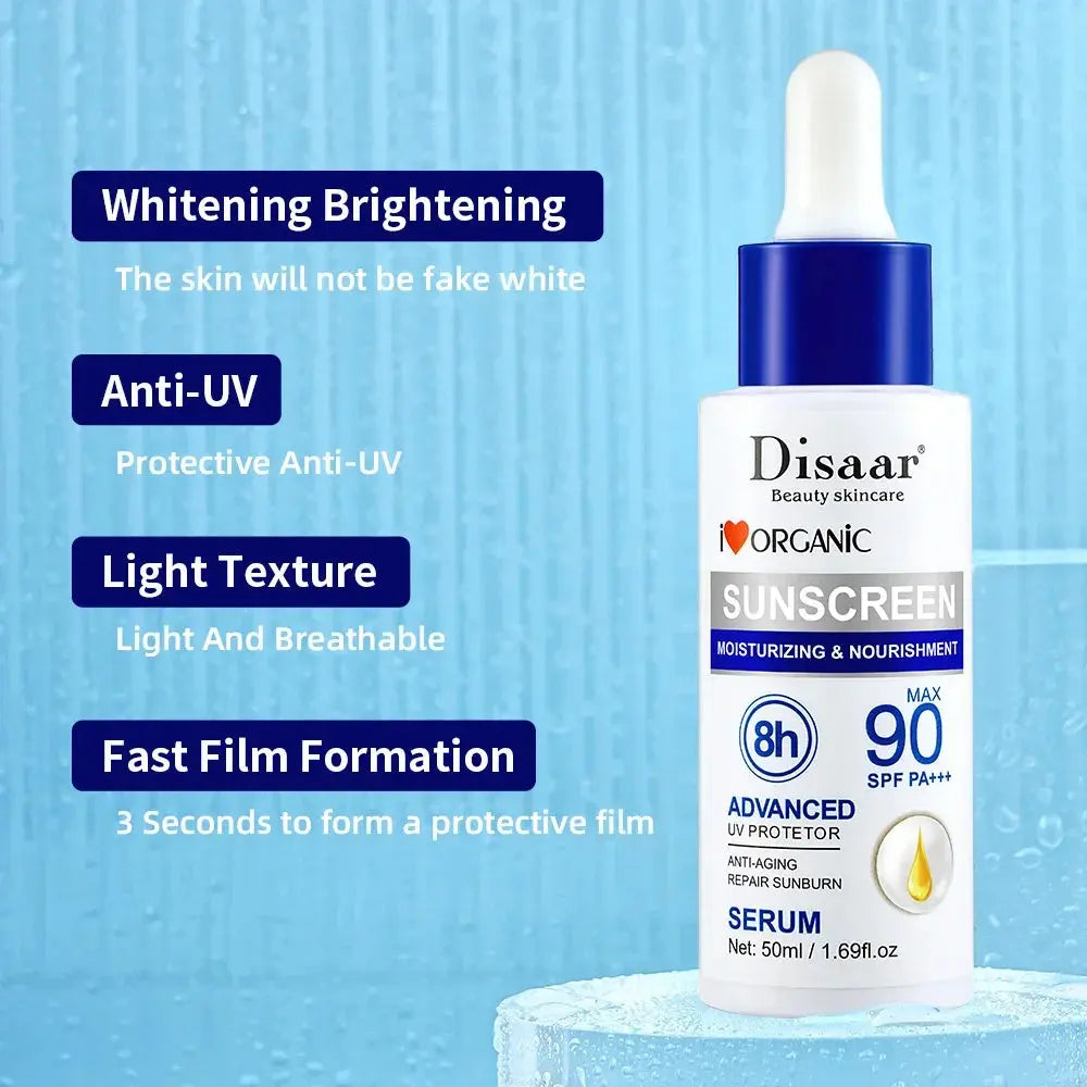 Disaar SPF 90 Sunscreen Serum Long Lasting UV Protector Sunblock Moisturizing Anti-aging Repair Skin Protective Essence 50ml - Suncollections