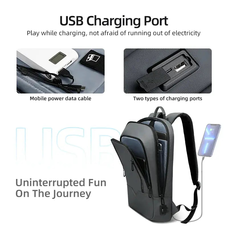 Heroic Knight Laptop Work Backpack Slim Men Waterproof Multifunctional 15.6"17" Business Trip Backpack Fashion Male School Bag - Suncollections