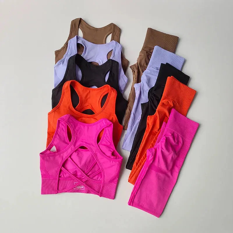 2PCS Sports Bra Women's Set Professional Fitness Tank Top Bra - Suncollections