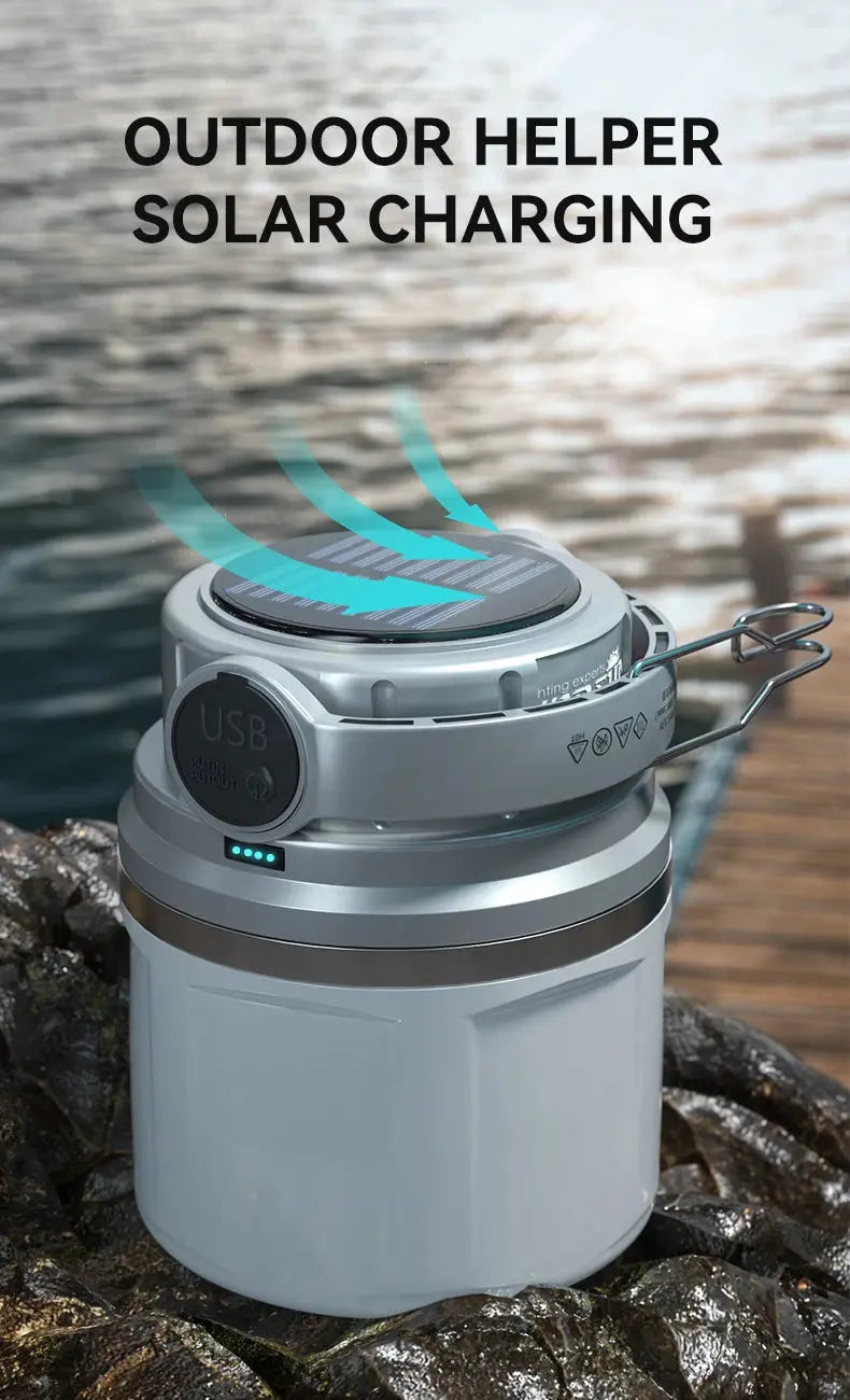 Warsun Outdoor 1100 Lumen Long Endurance Led Solar Powerful Rechargeable Camping Lamp Light with Outdoor Sports - Suncollections