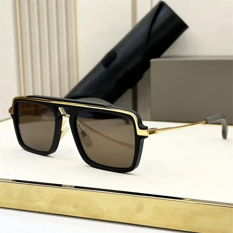 DILTA LANCIER DLS400 Rectangle Trendy Sunglasses Shades for Women&men Fashion UV Protected Titanium Sun Glasses for man - Suncollections