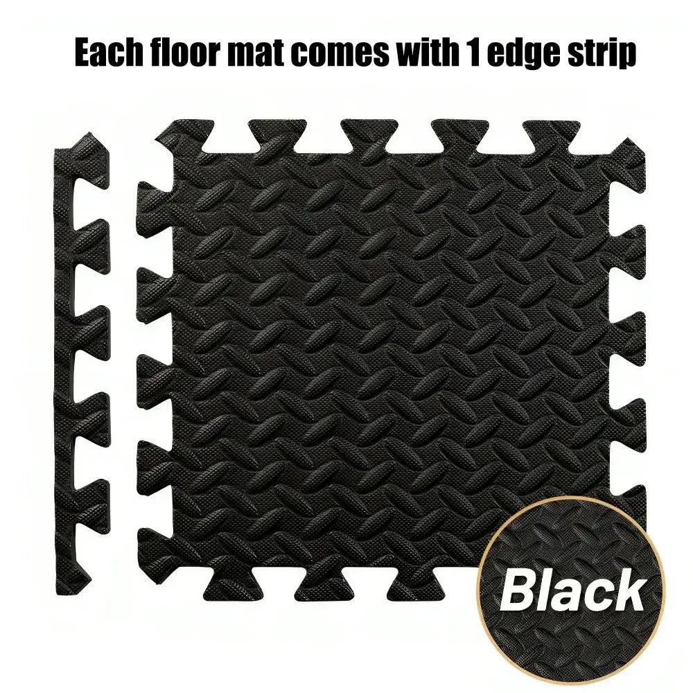 12 Pcs Puzzle Fitness Mat Sport Mats Eva Foam Interlocking Foam Gym Mats Gym Equipment Mat Home Protective Flooring Mats for Kid Suncollections