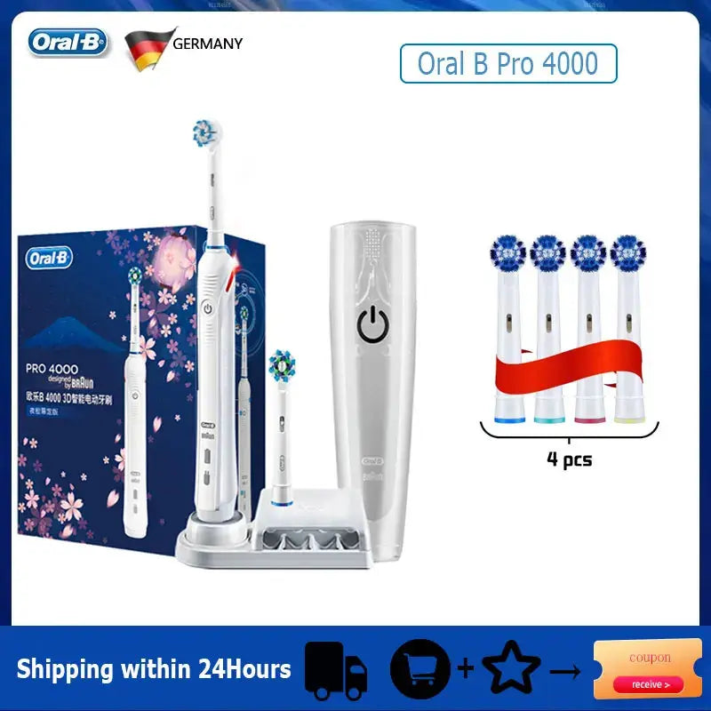 Oral B Electric Toothbrush Pro 4000 3D - Suncollections
