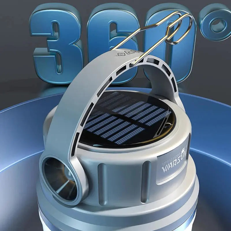 Warsun Outdoor 1100 Lumen Long Endurance Led Solar Powerful Rechargeable Camping Lamp Light with Outdoor Sports - Suncollections