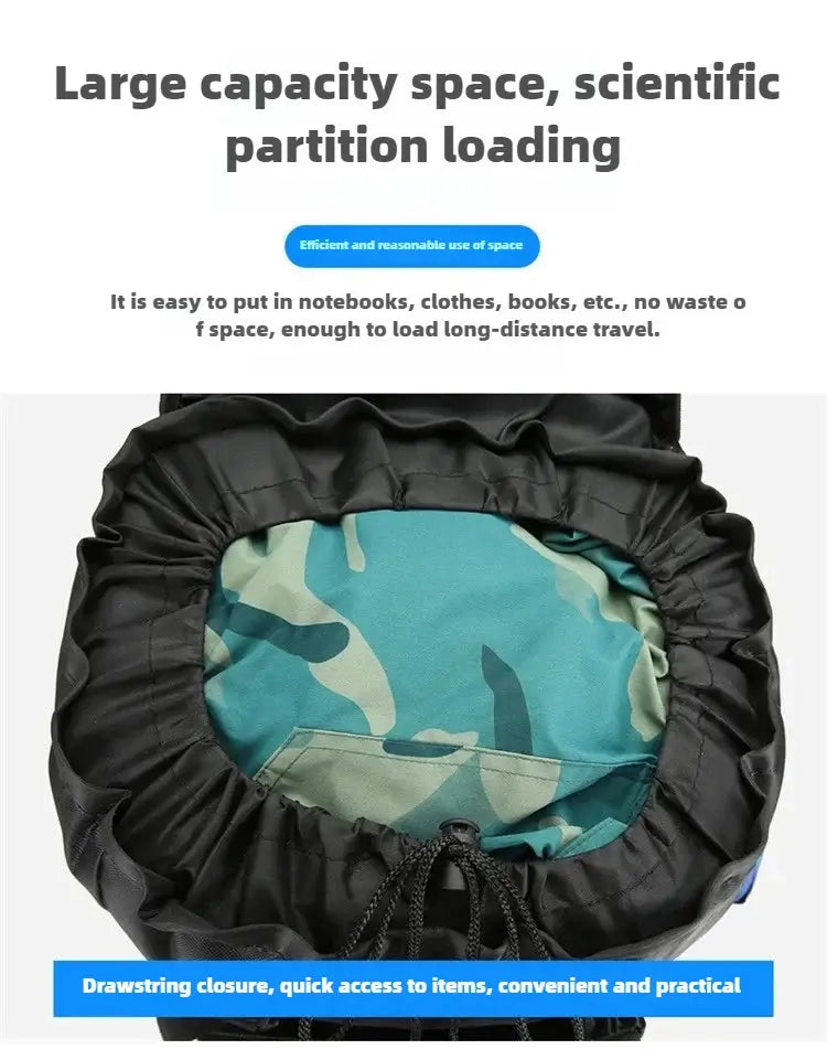 90L Waterproof Hiking Camping Backpack Trekking Bag Rucksack Large Capacity Travel Outdoor Sports Bags Camping Equipments - Suncollections