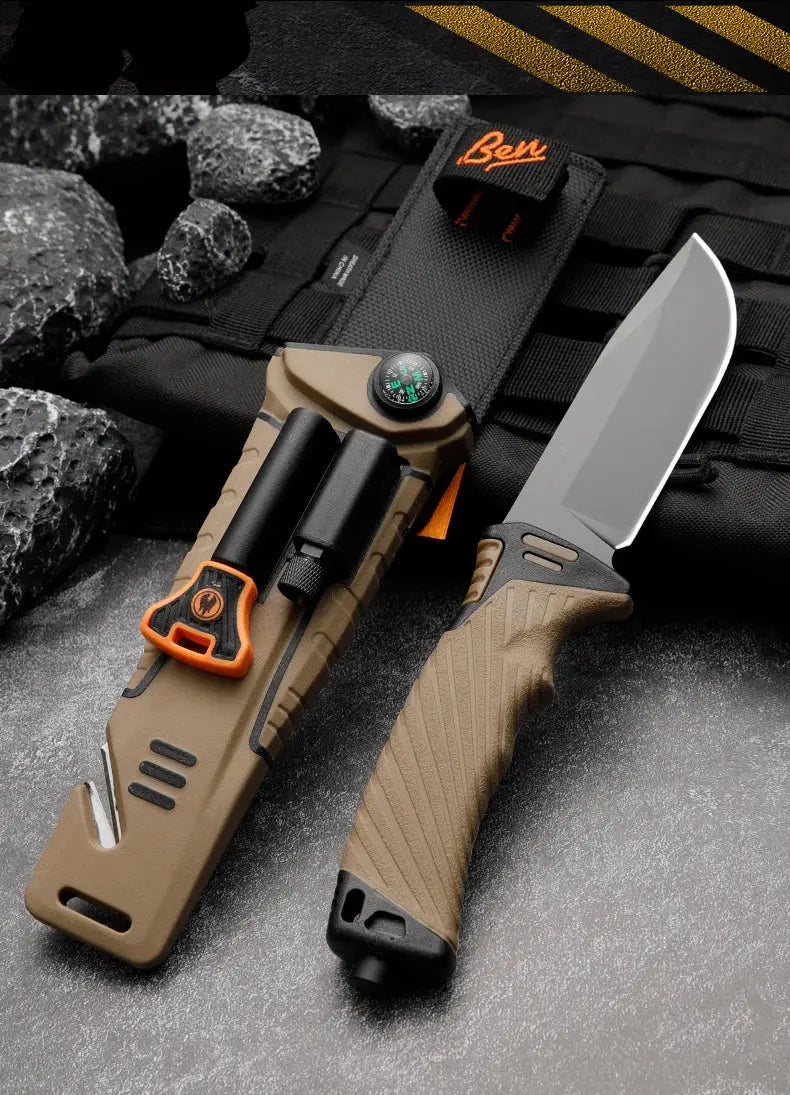 Gb 1500 Fixed Blade Knife Military High Quality Outdoor Camping Hunting Survival - Suncollections