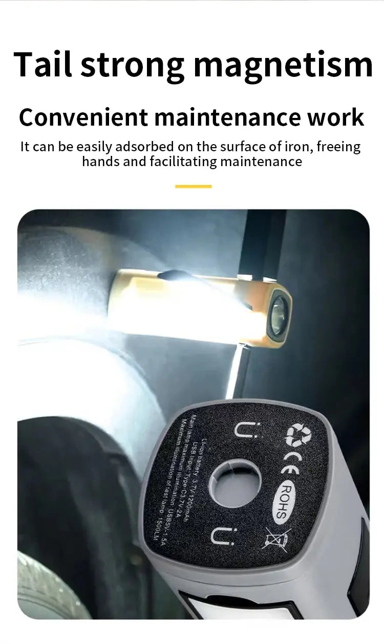 Folding Outdoor Camping Light Portable Rechargeable Hanging Tent Hanging Lantern with Battery Display Emergency Car Outdoor Lamp - Suncollections