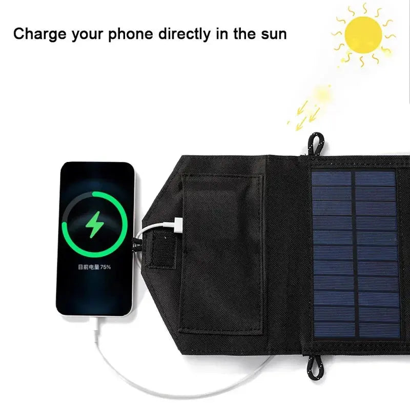 6-fold 800W Foldable solar panel portable solar panels charger USB 5V DC Full time power solar panel mobile power supply - Suncollections