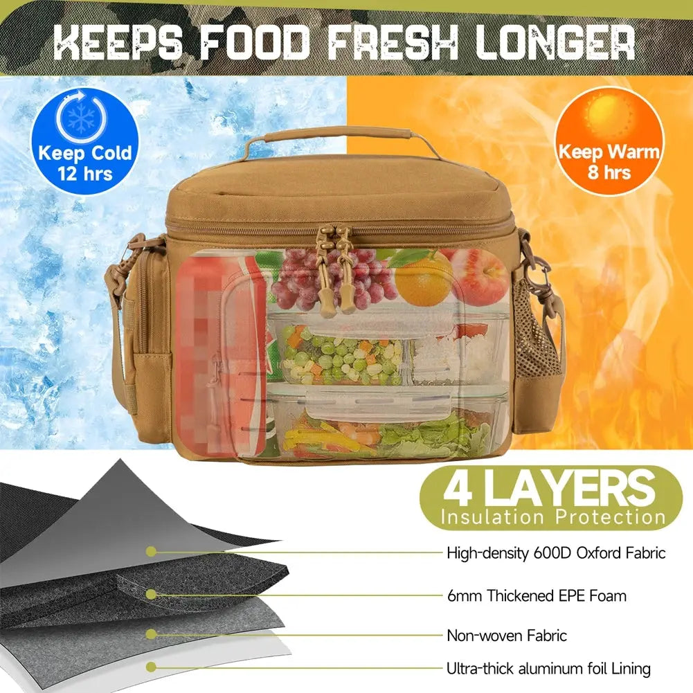Tactical Lunch Bag for Men Outdoor Heavy Duty - Suncollections