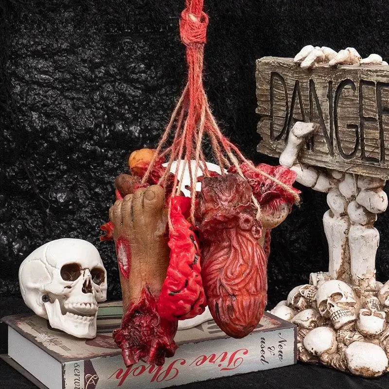 Hanging Pendant Scary Bloody Eyeball Finger Hanging Props Horror Halloween Ornament  Haunted House Halloween Party Scary Props Suncollections