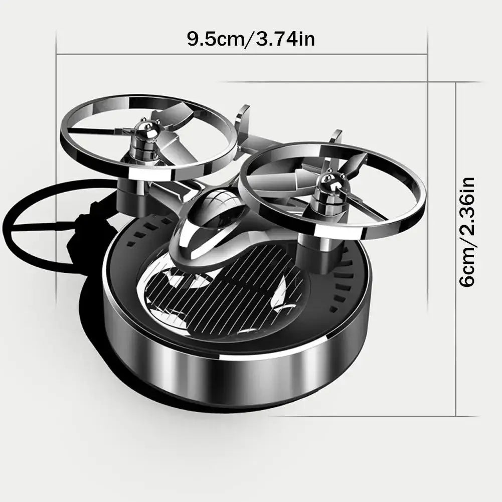 Solar Aircraft Car Decoration Ornaments Solar Powered Rotation Helicopter Car Energy Air Freshener Fragrance Diffuser - Suncollections