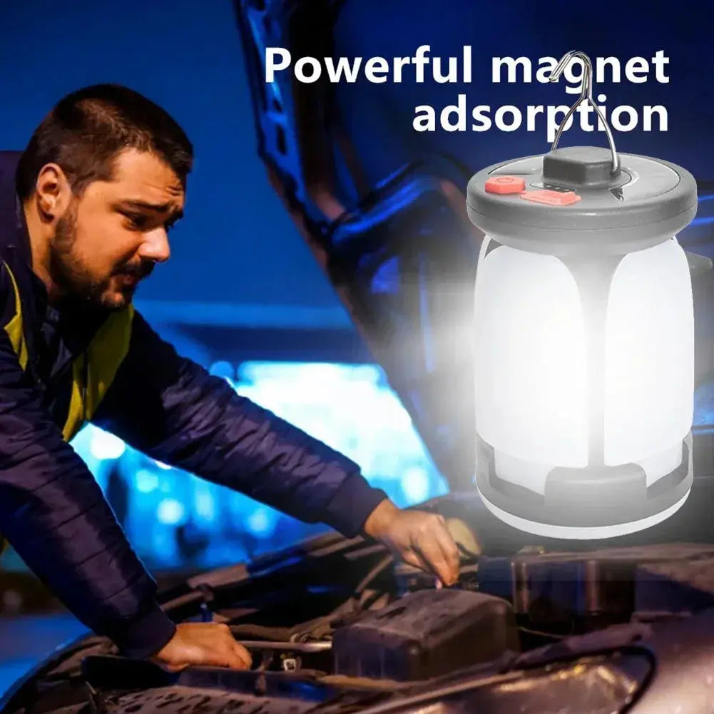 High Power Solar LED Camping Lantern Rechargeable 4500mAh 1000LM Emergency Power Bank Foldable 6 Light Modes for Camping Fishing - Suncollections