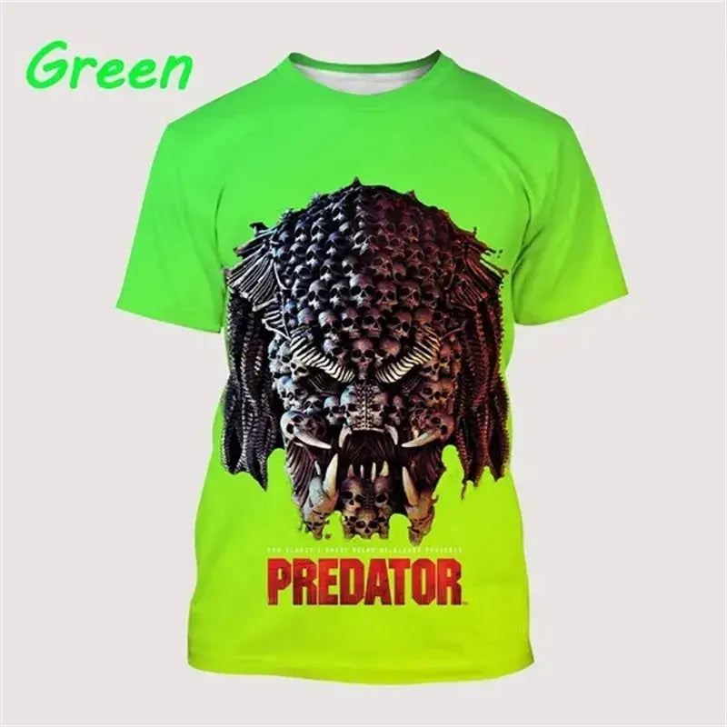 Predator Graphic T Shirt For Men Fashion Streetwear Hip Hop 3d Printed Horror Movie Alien T-shirt Summer Casual Womens Clothing - Suncollections