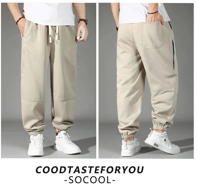 Extra Big Size Men's Pants Elastic Waist Loose Fit Jogger Male Spring Plus Large Sweatpant Fat 12XL Baggy Sport Trouser 10XL 9XL Suncollections