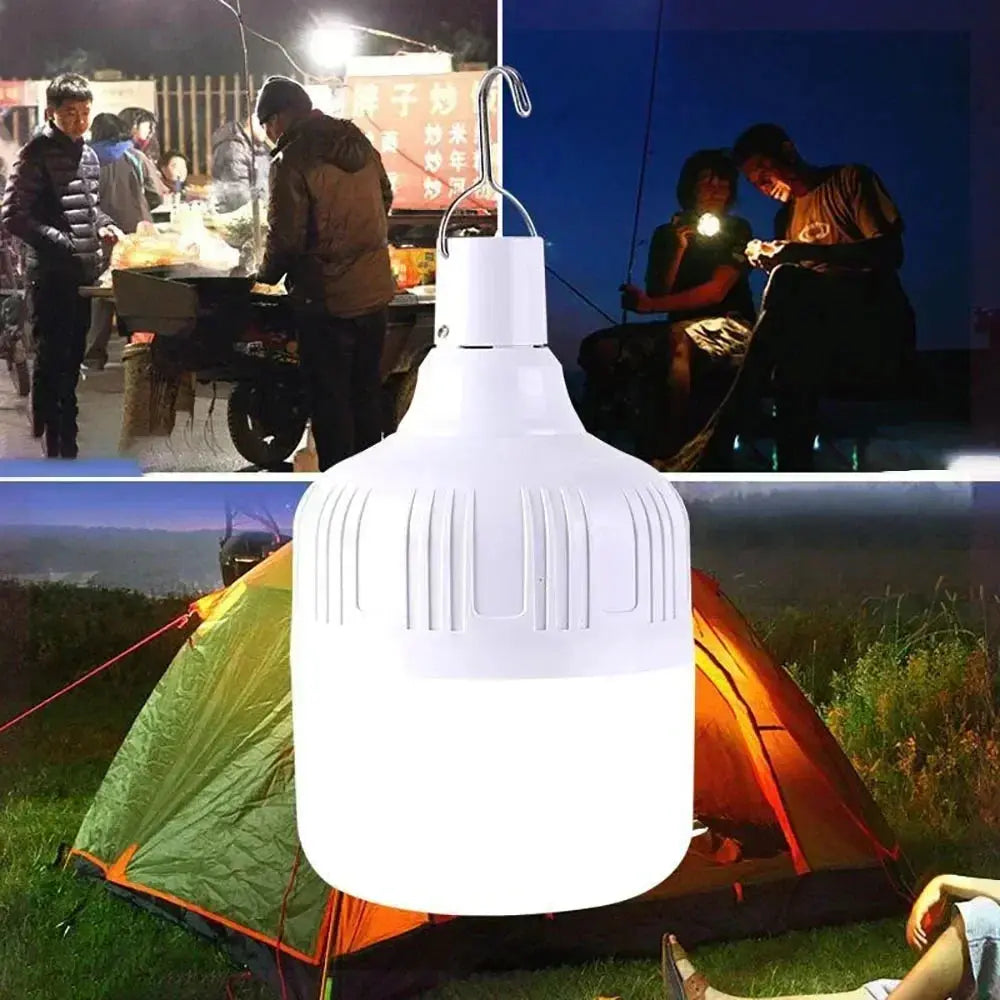 100-500W Rechargeable Portable LED Emergency Lights Outdoor Portable Lanterns Hanging Camping Energy Saving Bulb for Garden Tent - Suncollections