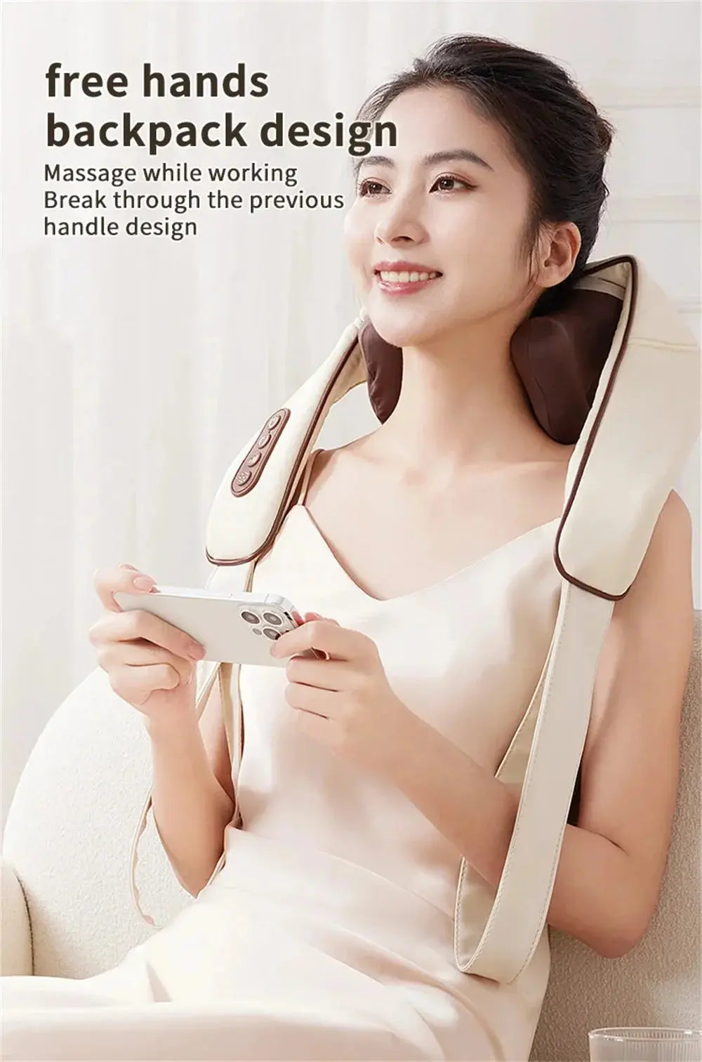 Wireless Electric Shiatsu Neck and Back Massager - Suncollections
