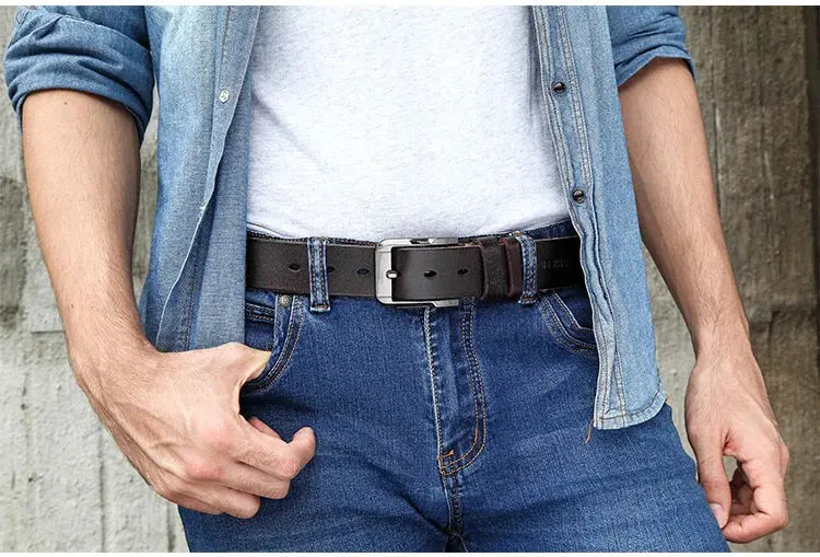 Belt men's genuine leather, genuine cowhide - Suncollections
