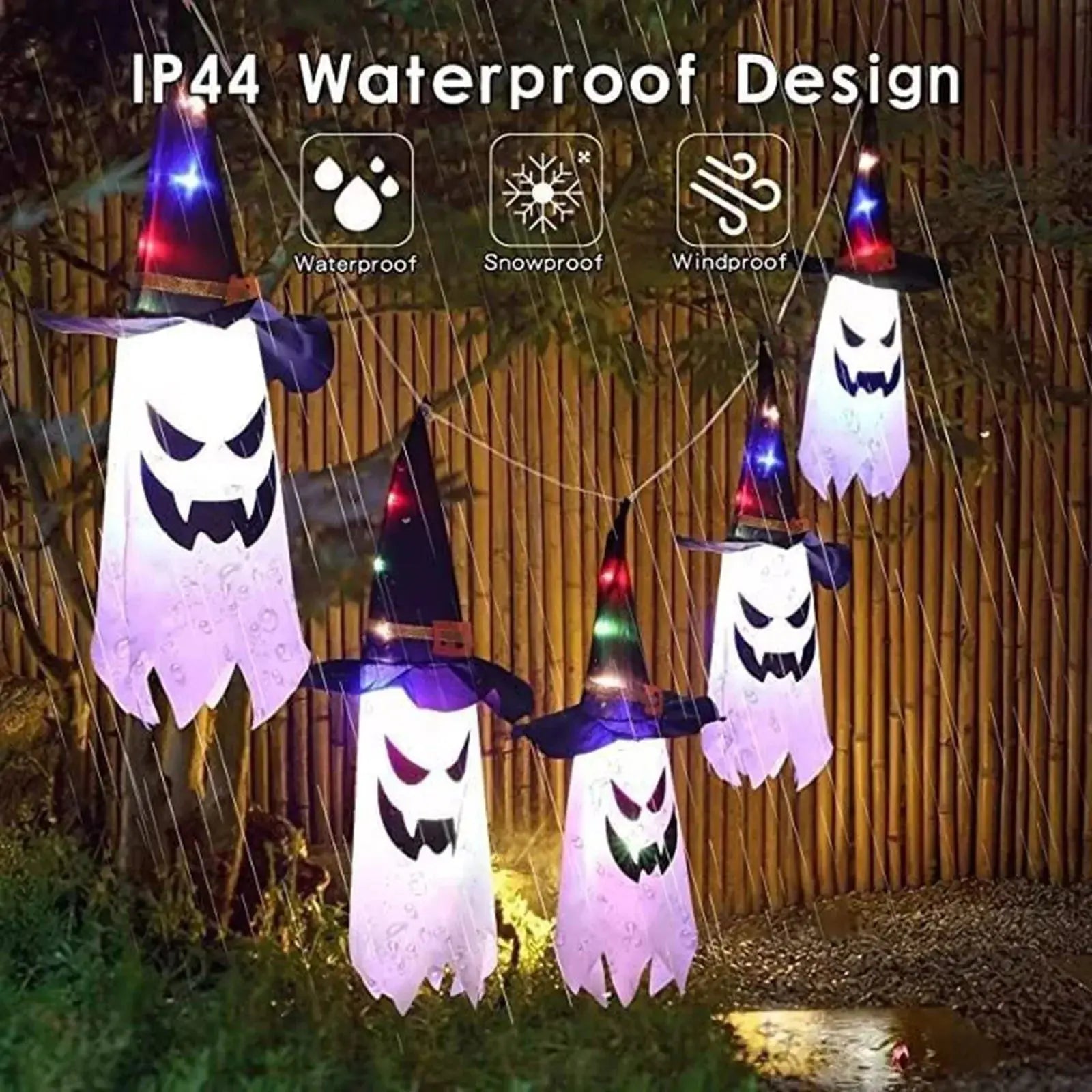 Halloween Wizard Hat Lamp Decoration Funny LED Lamp Halloween Atmosphere Indoor Outdoor Garden Party Home Decoration Supplies Suncollections