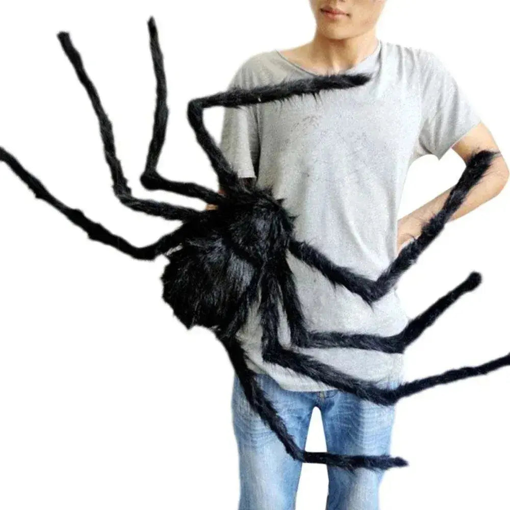 Halloween Big Plush Spider Horror Halloween Decoration Party Prop Outdoor Giant Spider Decor 30-200cm Chamber Prank Black Spider Suncollections
