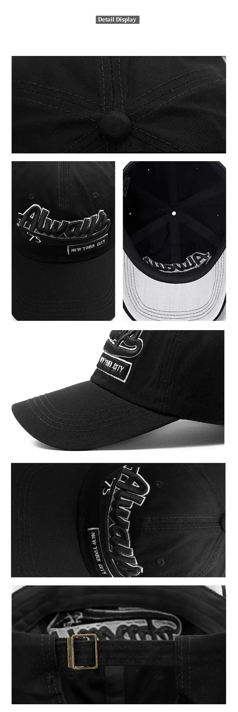 New Outdoor Cotton Golf Cap For Women Fashion Casual Retro Embroidery Men's Cap Sports Snapback Hat Hip Hop Rebound Cap - Suncollections