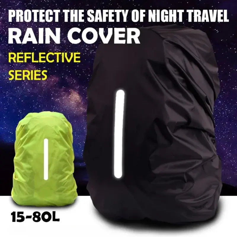 Reflective Waterproof Backpack Rain Cover Outdoor Sport Night Cycling Safety Light Rain Cover Case Bag Outdoor Camping Hiking - Suncollections