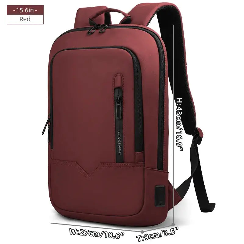 Heroic Knight Laptop Work Backpack Slim Men Waterproof Multifunctional 15.6"17" Business Trip Backpack Fashion Male School Bag - Suncollections