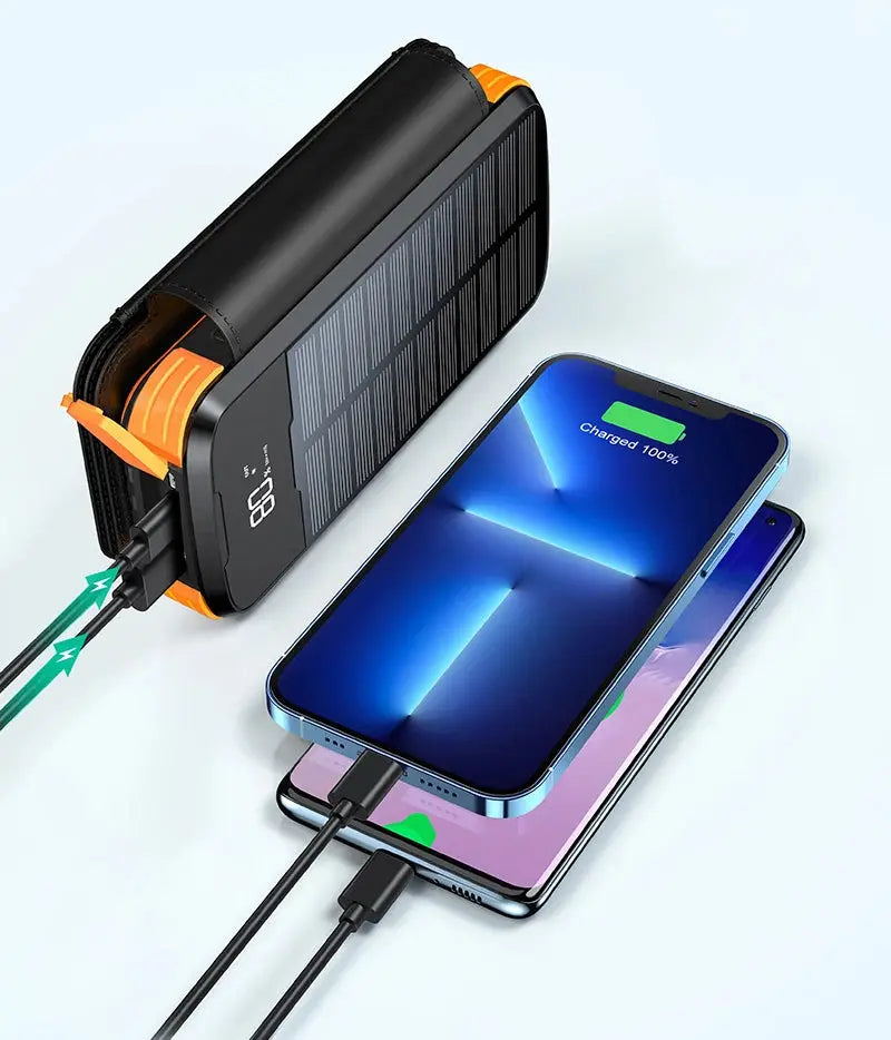 43800mAh Solar Power Bank with 4 Solar Panel Wireless Charger Powerbank for iPhone 15 Samsung S24 PD 20W Fast Charging Powerbank - Suncollections