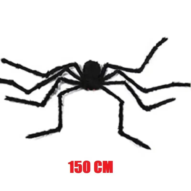 Halloween Big Plush Spider Horror Halloween Decoration Party Prop Outdoor Giant Spider Decor 30-200cm Chamber Prank Black Spider Suncollections