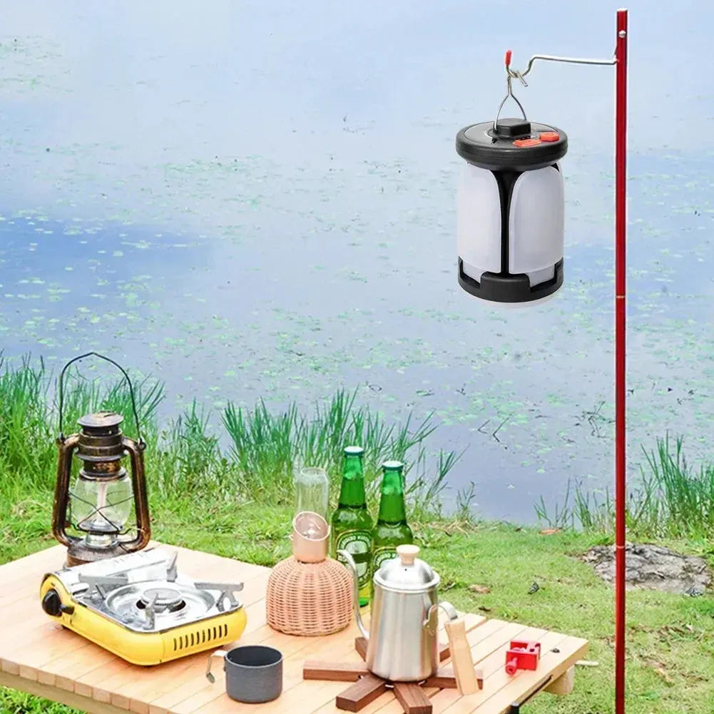 High Power Solar LED Camping Lantern Rechargeable 4500mAh 1000LM Emergency Power Bank Foldable 6 Light Modes for Camping Fishing - Suncollections