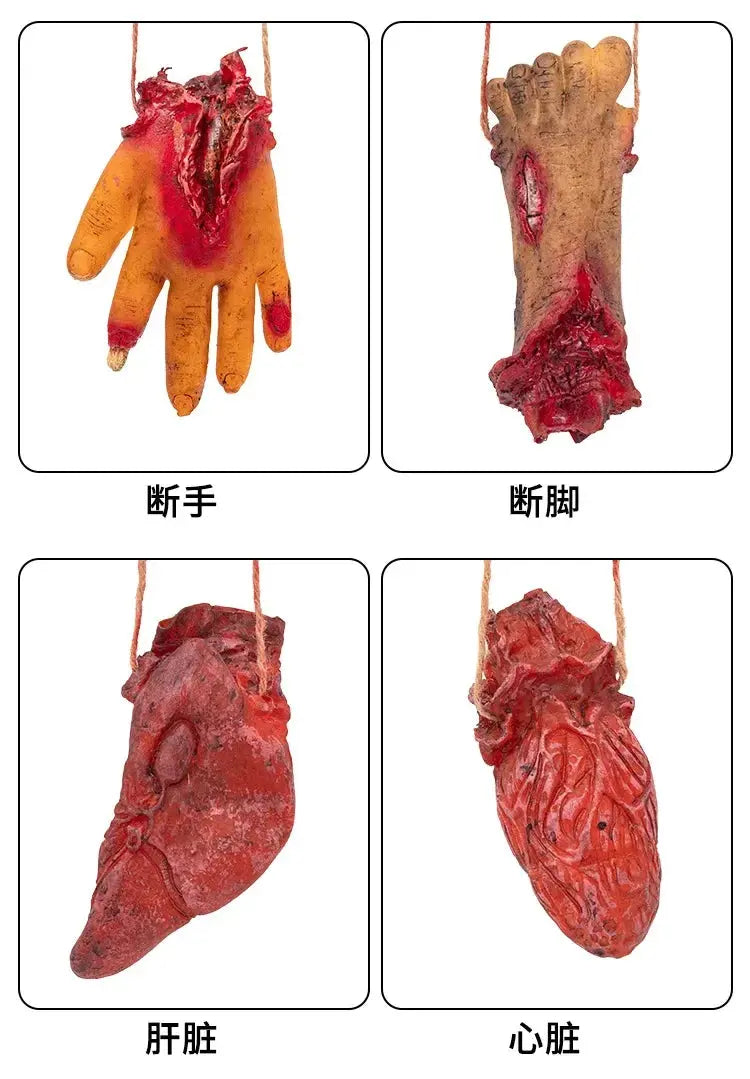 Hanging Pendant Scary Bloody Eyeball Finger Hanging Props Horror Halloween Ornament  Haunted House Halloween Party Scary Props Suncollections