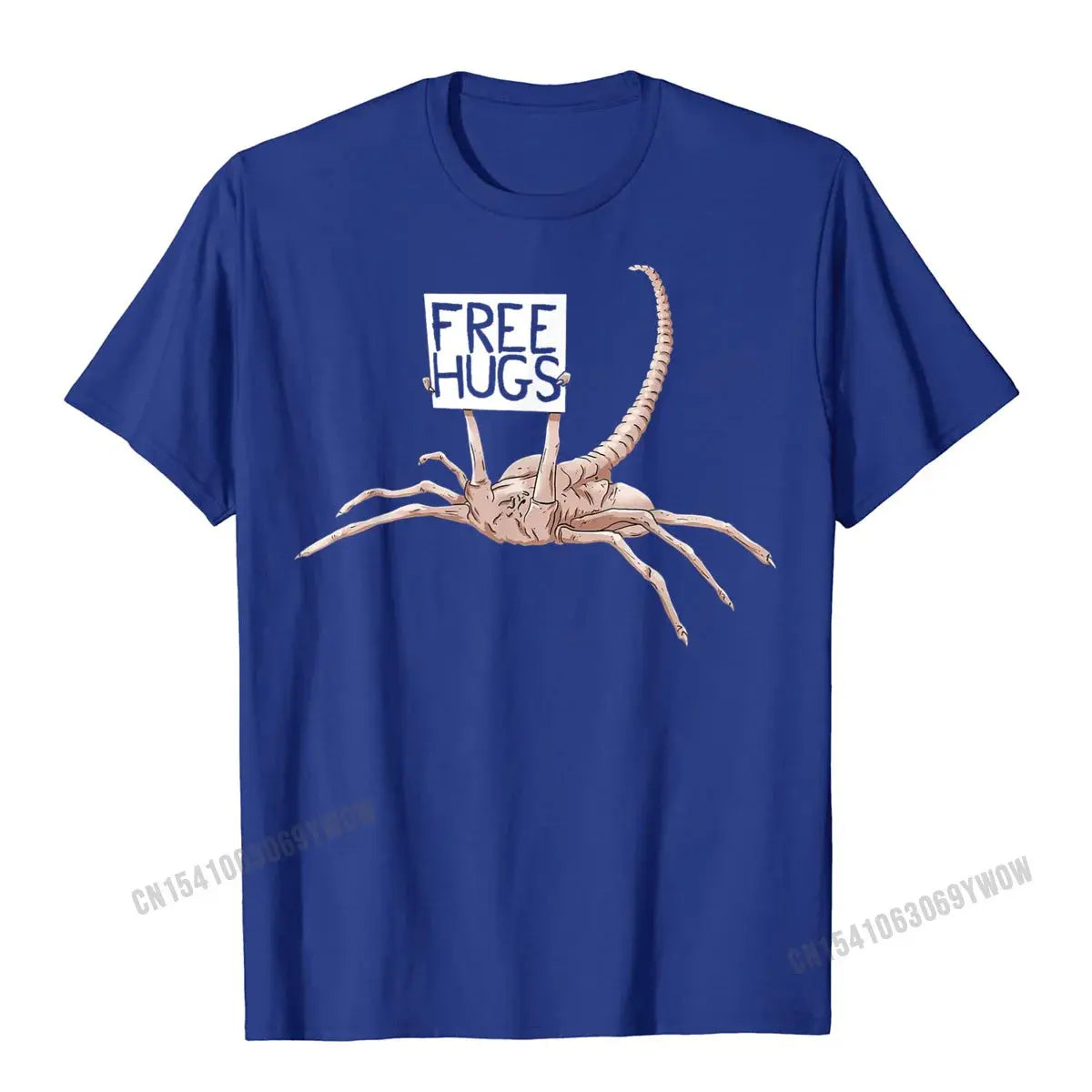 Free Hugs Funny Facehugger Aliens T-Shirt Harajuku Cotton T Shirt Comfortable Hip Hop Design Top T-Shirts - Suncollections