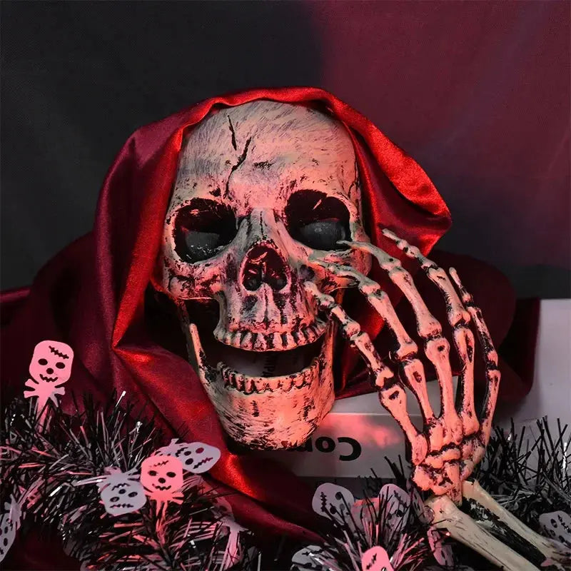 Realistic Skeleton Stakes Halloween Realistic Skull Skeleton Head Human Hand Arms for Halloween Party Home Garden Lawn Decor Suncollections