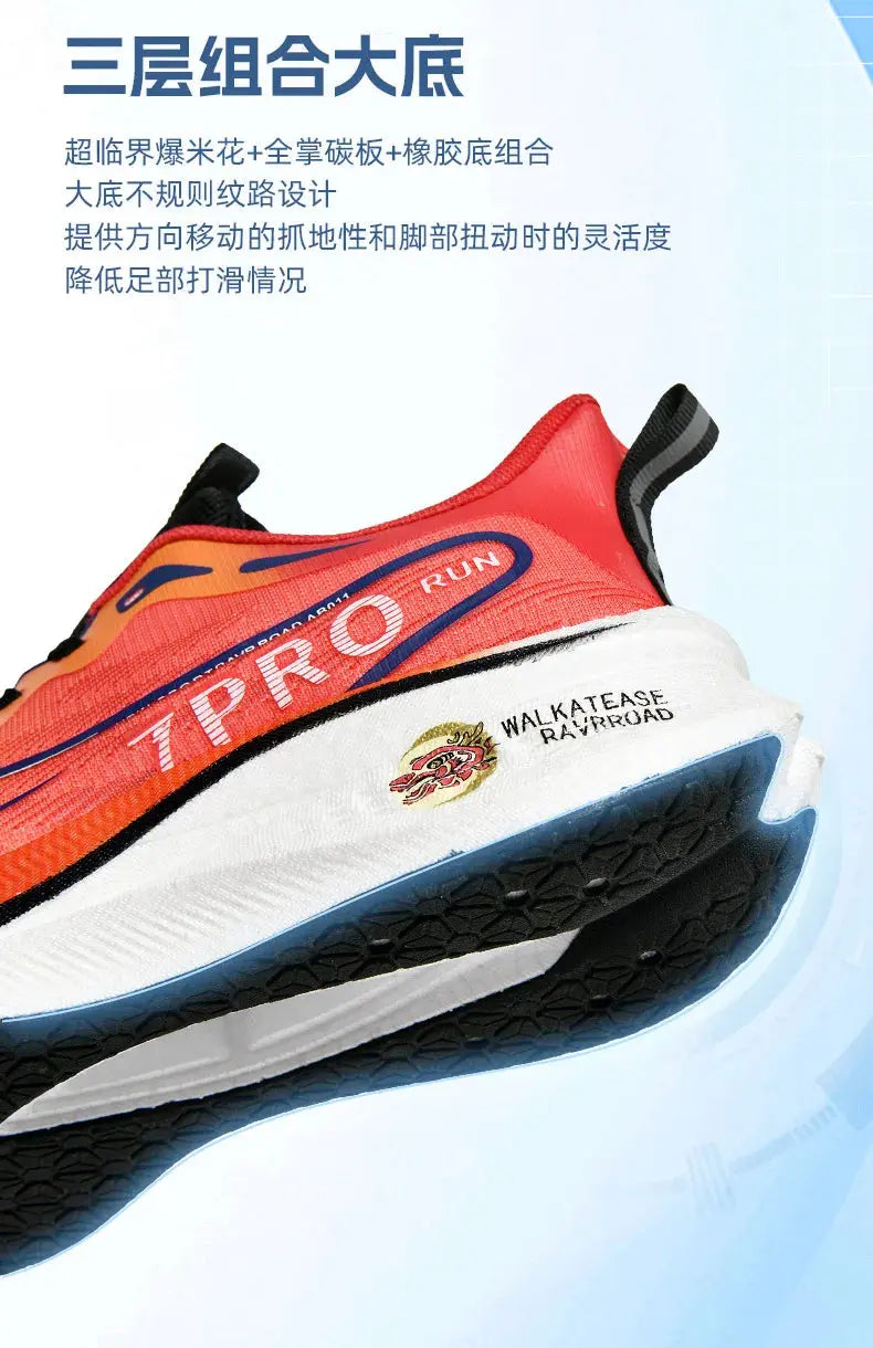 NEW Marathon Carbon plate Men Sports Running Shoes Breathable Lightweight Women's Comfortable Athletic Nonskid Sneakers Suncollections