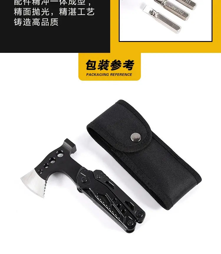 LETGOS Multitool camping axe 16-in-1 portable Gear survival tool - Suncollections