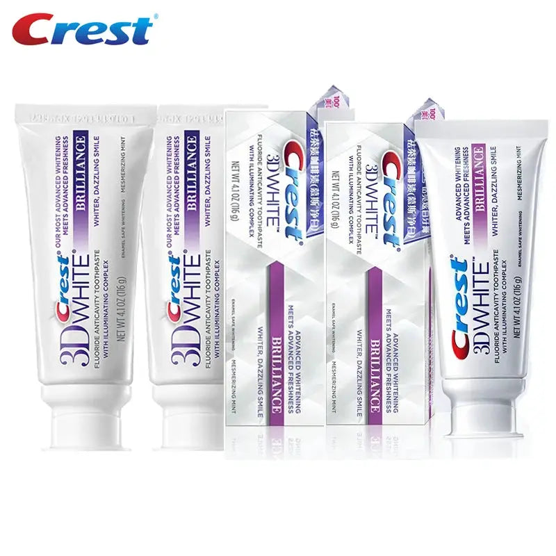 Crest 3D Toothpaste Mousse White Brilliance Advanced Bleaching Toothpaste Activated Charcoal - Suncollections