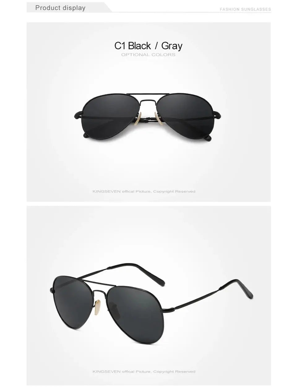 KINGSEVEN Pilot Alloy Men‘s Sunglasses Polarization UV400 Anti-reflection Full Frame Parsnip Glasses Women Retro Luxury Eyewear - Suncollections