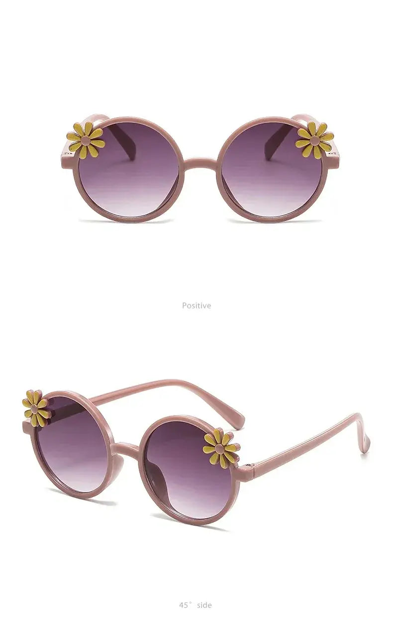 New Children's Glasses Floret Anti-ultraviolet Fashion Children's Sunglasses Outdoor Shading Travel Children's Mirror Eyewear - Suncollections