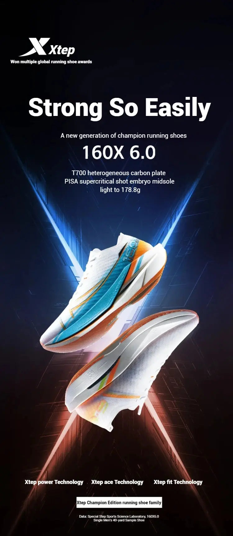 Xtep 160X 6.0 Running Shoes Professional Marathon PB Carbon Plate For Men 2024 Cushioning Shock Absorption Sneakers 976319110057 Suncollections