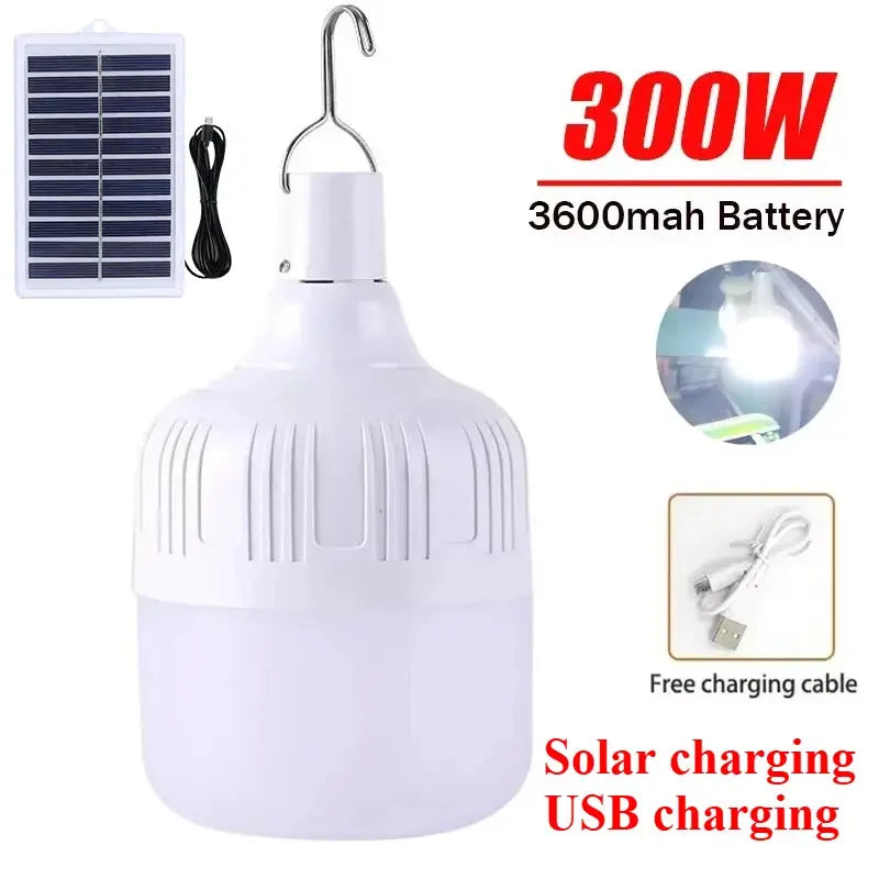 100-500W Rechargeable Portable LED Emergency Lights Outdoor Portable Lanterns Hanging Camping Energy Saving Bulb for Garden Tent - Suncollections